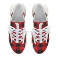thumbnail image 5 of Buffalo Plaid Red Black Walking Shoes for Men Woman Lightweight Tennis Fashion Elastic Sports Shoes Cushion Basketball Shoes, 5 of 7