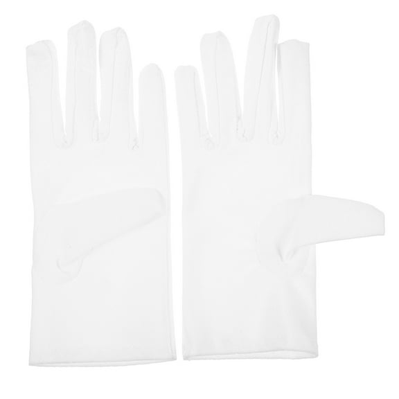 WEUVEB Elastic Performance Gloves Full Finger Cloth White 2Pcs