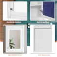 thumbnail image 4 of GZXS Bathroom Mirror Cabinet, Wall Mounted Storage Cabinet with Soft-Close Door and Adjustable Shelves, Mirrored Medicine Cabinet for Bathroom, Living Room, Cloakroom, 20 x 67.1 x 27.8 inches (White), 4 of 9