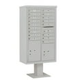 thumbnail image 3 of Salsbury Industries Pedestal Mounted 17 Units 20 Door 4C Horizontal Cluster Box Unit with 2 Parcel Lockers, 3 of 6