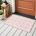thumbnail image 4 of 2x3 Ft Entryway Area Rug, Pink Botanical Kitchen Rug Runner Washable Floor Mat, Watercolor Rustic Tree Abstract Non Slip Indoor Door Mat Throw Carpet for Bathroom Living Room Bedroom, 4 of 8