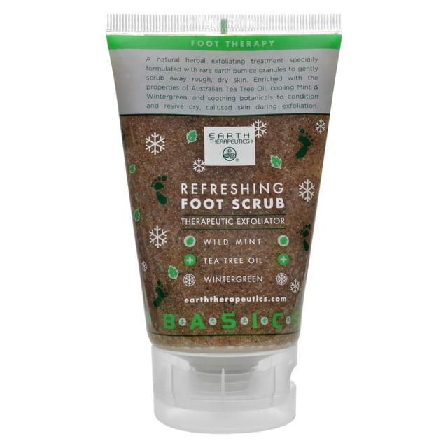 Earth Therapeutics Exfoliante refrescante para pies, 4 onzas