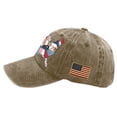 thumbnail image 5 of Bbyeadc 250 Anniversary United States Hat Flag Letter Print Distressed Cap 1776-2026 Hat Fashion Celebration for Women,Khaki(One Size), 5 of 7