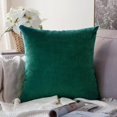 thumbnail image 2 of Lot de 2 Housse de coussin en velours Housse de coussin Housse de coussin décoratif Coussin de canapé Coussin lombaire Housse de coussin Housse de coussin 45x45 cm Vert Malachite, 2 of 5