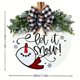 thumbnail image 3 of Xihbxyly Iniciar Sesión En Mi Cuenta Adorno de Madera para Puerta de Entrada con Forma de Copo de Nieve y Muñeco de Nieve de Navidad., 3 of 5