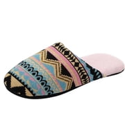 NOKIO Women's Slipper House Slipper Cozy S ip On Fuzzy Slides with Non-S ip Sole for Women Winter Indoor Bedroom Shoes Warm Cotton Slides Lightweight F u y Footwear