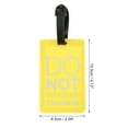thumbnail image 2 of Unique Bargains 1 Pc DO Pattern Luggage Tag for Travelling Yellow, 2 of 5