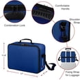 thumbnail image 4 of ROLOWAY Fireproof Document Bag with Lock (17 x 11.8 x 5 inch), Important Document Storage Bag with Multi-Layer File Organizers (Blue), 4 of 6
