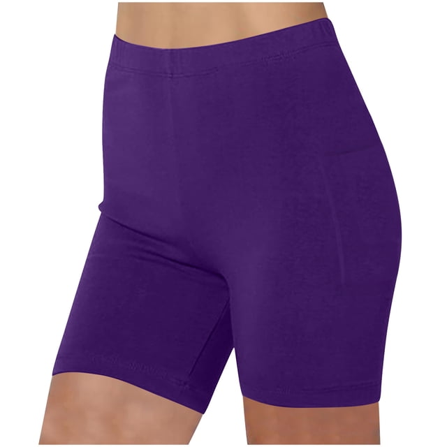 Womens High Waisted Biker Shorts 3" Workout Running Gym Yoga Shorts with Pockets