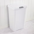Sterilite 13 gal Plastic Touch Top Kitchen Trash Can, White
