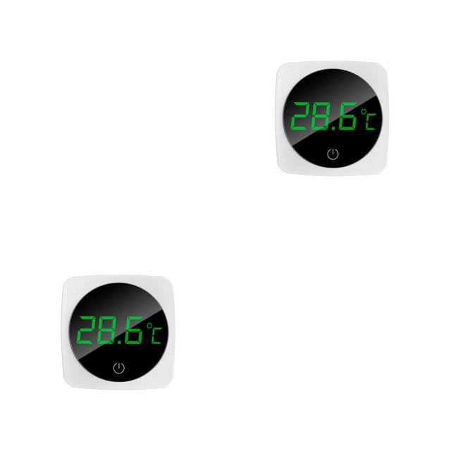 Termómetro de acuario Greeniant Pantalla digital LED Medición de control táctil Blanco 2Conjunto