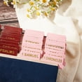 thumbnail image 4 of 66 pestañas de cuero para Biblia con 14 pestañas de cuero en blanco. Etiquetas autoadhesivas para índice bíblico. Pestañas de cuero sintético rosa para Biblia., 4 of 6