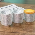 thumbnail image 2 of 100pcs Jetable Ronde Moule à Tarte aux Œufs Aluminium Feuilles Tasses Cuisson Cookie Pudding Moule à Cupcake, 2 of 6