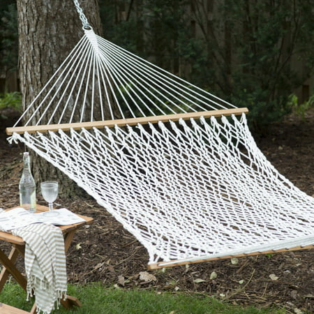 Coral Coast XL Thick Rope Double Hammock with FREE Hanging