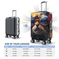 thumbnail image 4 of Kdxio Cool Cat With Sunglasses Pattern Luggage Cover for Travel,Elastic and Durable,Fits 18-32 Inch,Anti-Scratch Suitcase Protector-No luggage included, 4 of 5
