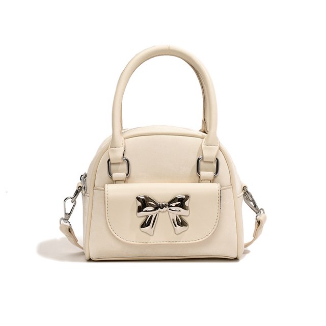Versión coreana de un bolso de hombro de alta gama con lazo de moda simple para mujer, nuevo bolso bandolera tipo sillín de nicho 2025