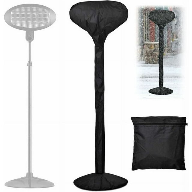 Cubierta para calentador de patio, cubierta impermeable para sombrilla Oxford 210d, lona protectora para calentador de terraza de gas al aire libre, antipolvo/viento - 180x52 cm