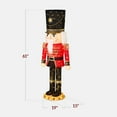 thumbnail image 2 of Christmas Nutcracker 5ft Pop upLighted Large Holiday Decoration w/150 Pre-Lit Twinkling LED lights for Outdoor, Indoor - Red/Black, 2 of 7