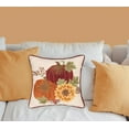 thumbnail image 2 of CF Home 16" x 16" Pumpkins Sunflower Chain Stitch Fall Throw Pillow, 2 of 5