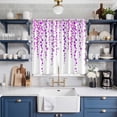 thumbnail image 2 of Purple Polka Dots Kitchen Curtains Window Panels, Vintage Abstract Art Watercolor Insulated Window Treatment Curtain, Grommet Curtains for Bedroom/Living Room/Bathroom, 2 Piece 42"Wx63"L, 2 of 8