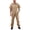 Khaki, variant on Kolossus Pro-Utility Cotton Blend Short Sleeve Coverall with Zip-Front Pockets, KC08
