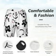 thumbnail image 3 of Yiaed Cute Cow and Milk Stains Print Mens Swim Trunks Bathing Suit Compression Liner Beach Swim Shorts Swimwear Quick Dry Zipper Pocket No-Chafing Board Short-3X-Large, 3 of 6