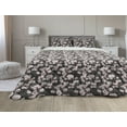 thumbnail image 1 of Cherry Blossom Comforter & Sham Bedding Set, Fresh Nature Theme Branches with Blooms and Buds Rustic Japanese, 3 pcs Duvet Set Microfiber Filling Quilt, 5 Sizes, Dark Brown Blush White, by Ambesonne, 1 of 4