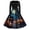Blue, variant on Womens Halloween Hepburn Dresses Spider Webeb Bat Round Neck Horror Hepburn Dresses Castle Moon Long Sleeve Funny Hepburn Dress, M