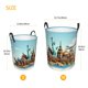 thumbnail image 3 of Balery Iconic Global Landmarks Cesta de ropa redonda con asas, impermeable, independiente, para ropa, juguetes, dormitorio y familia-Medium, 3 of 6