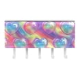 thumbnail image 2 of PhooArto Key Holder for Wall Decorative with 5 Key Hooks, Rainbow Love Hearts Holders Wall Mount Organizer with Mail Key Rack, Self Adhesive, 2 of 7