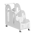 thumbnail image 1 of LOVIVER Support de Rangement pour Tapis Haltères Bloc Multifonction Support de Poids Blanc, 1 of 8