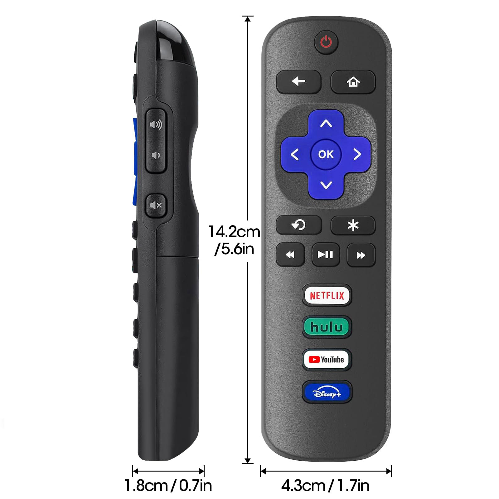 Ustris 2-Pack Replacement Remote for Roku TVs photo 3