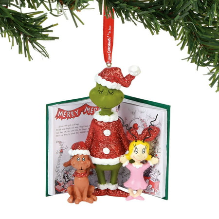 Department 56 The Grinch 6000301 Grinch, Cindy, And Max Ornament 2018