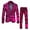 Hot Pink, variant on Men's Valentine's Day Rose Print Two Piece Suit Set Formal Jacket and Pants Ensemble for Hot Pink XXXL