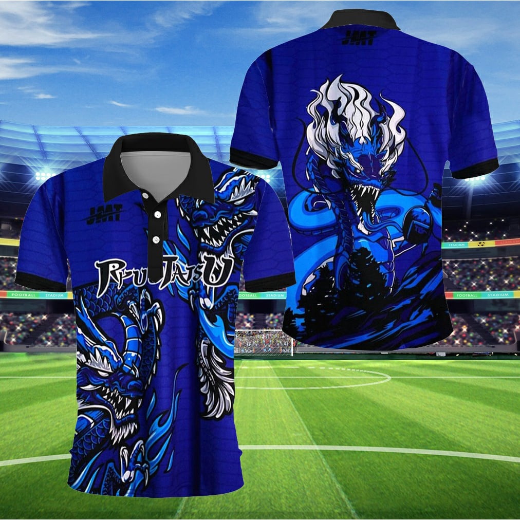Jmt Ryuutatsu Bleu violet China Dragon Edition Jersey Polo Homme 2023 Baju Raya Lelaki Berkolar Polo Murah Dewasa Budak Streetwear Style Sublimation Polo Unisexe Walmart