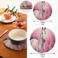 thumbnail image 3 of Coolnut 2Pcs Watercolor Horse Pot Holders, Round Cotton Thread Weave Trivets Pot Holders Set for Pot, Bowl, Hot Dishes, Plates, Coasters Home Decor Gifts, 3 of 7