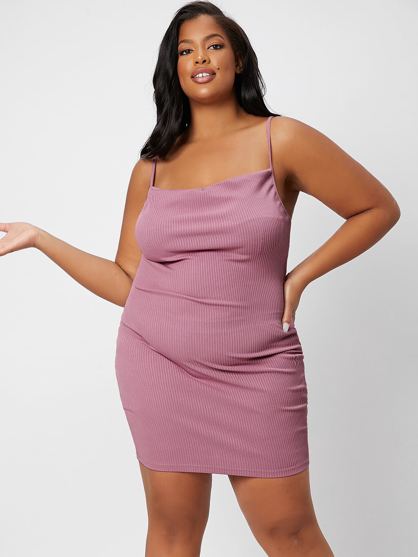 Women's Plus Size Ribbed Knit Cami 
