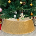 thumbnail image 4 of XMMSWDLA 23.62 Inch Christmas Tree Skirt - 3D Sequin Holiday Party Decor with Rhomboid Pattern, Festive Xmas Tree Bottom Cover for Indoor Decorations (2025 Collection), 4 of 6