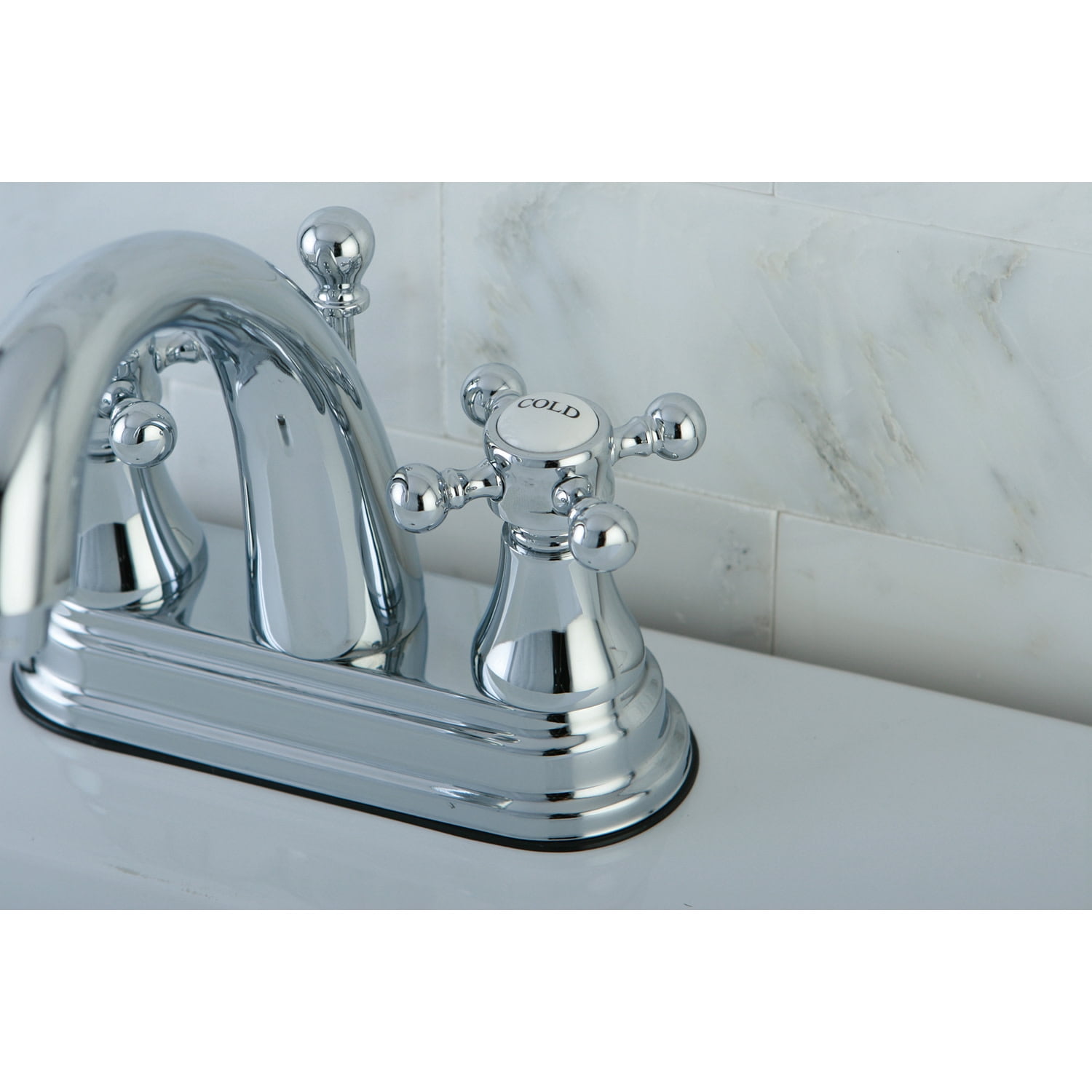 Kingston Brass KS7611BX 4 in. Centerset Bathroom Faucet, Polished Chrome