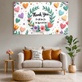 thumbnail image 4 of Yatrandify Floral Design Thank You Banner Heart Pattern Decorative Element Appreciation Message for Employee Recognition Event Celebration Office Decor, 4 of 8