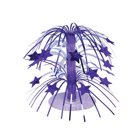 Pack of 6 Purple Stars Mini Cascade Centerpiece Party Decorations