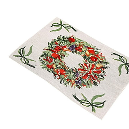 

Christmas Placemats Non Slip Heat-Resistant Rectangle Holiday Table Place Mats for Dining Table Decoration