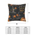 thumbnail image 3 of Halloween Throw Pillow Covers, Halloween Village Nightscape A Halloween Decorations Square Pillow Cases with Invisible Zipper for Bed Couch Sofa, Farmhouse Halloween Decor-2 Pack 20x20, 3 of 6
