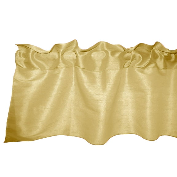 Faux Silk Dupioni Window Valance 56 Inch Wide Gold