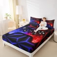 thumbnail image 4 of Manfei Gaming Full Size Sheets,Teen Video Game Bed Sheets,Red Purple Gamepad Sheet Sets For Boys Girls,Super Cozy Bedroom Decoration,4-Piece, 4 of 7
