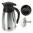 thumbnail image 4 of Electric In Car Kettle 1000ML 12V 24V Stainless Steel Heating Water Bottle Travel Thermoses for Road Trips Camping Silver Black, 4 of 7