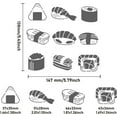 thumbnail image 2 of Sushi Metal Stencils, Salmon Sushi Stainless Steel Stencils Japanese Style Journal Template for Wood Carving Drawings Woodburning Engraving Scrapbooking Project, 6x6", 2 of 7