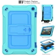 thumbnail image 4 of Dteck Case for All-New Kindle Fire HD 8 Tablet(10th Generation 2020 Release) & Fire HD 8 Plus, Heavy Duty 3 in 1 Hybrid Rugged Shockproof Kickstand Case with Shoulder Strap, Mint+Blue, 4 of 7