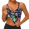 thumbnail image 3 of Daiia Colorful Animals Printed Women's Sports Bra, Breathable Activewear Bra with U-Back Design and Removable Pads, Comfortable and Supportive for Yoga, Workout-X-Large, 3 of 8