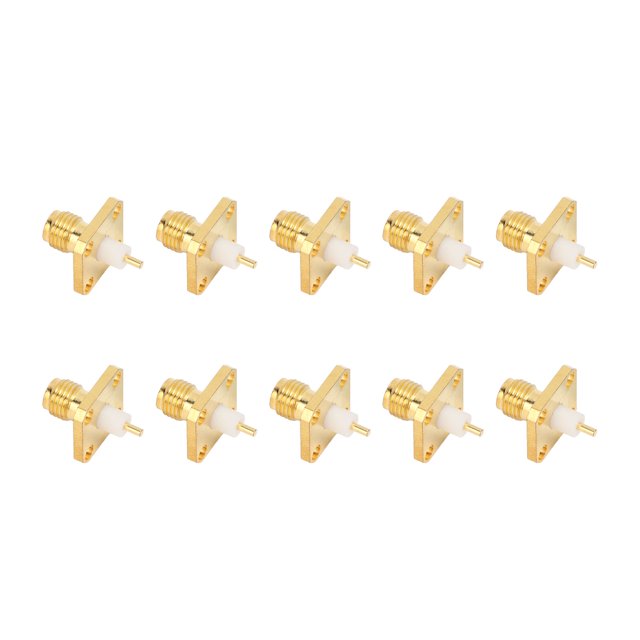 10PCS RF Antenna Female Adapter 4 Hole Flange Mount OFC Coaxial Cable Connector 50ohms